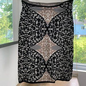 BCBG Skirt, Small, Black/old pink